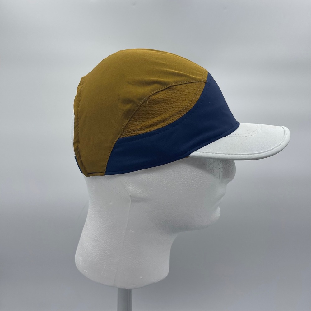 Brooks 280456 OSFA Gold Navy White Running Hat F22 Strapback Performance Cap - Picture 9 of 13